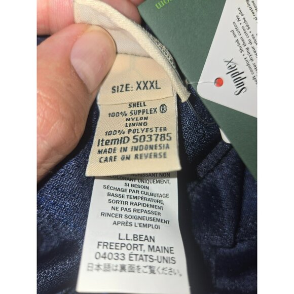 L.L.Bean Mens Supplex Sport Shorts XXXL Blue Quick-Dry Water-Repellent Nylon NWT - Picture 6 of 11